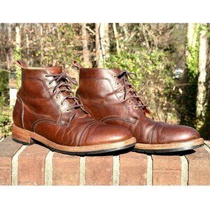 Patina Brown Leather Lace Up Boots | Made in Mexico | Men’s Size 12.5 / $398 New